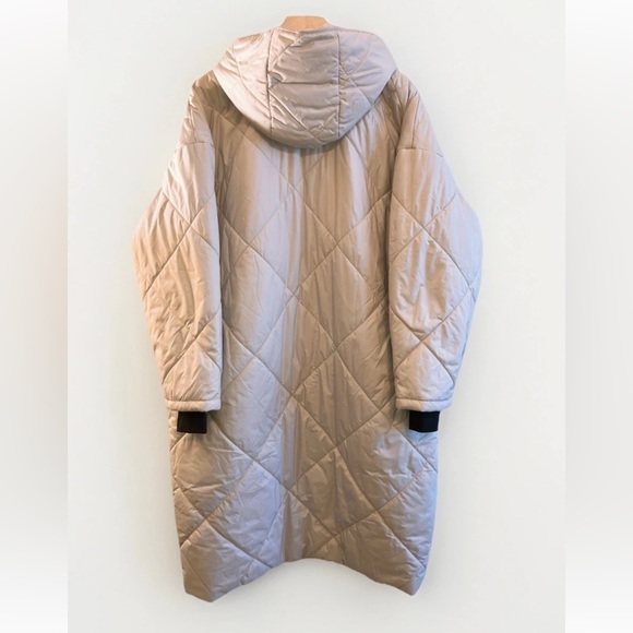 🌳Nordstrom Tentree Maxi Puffer Coat Quilted M/L Hood water resistant - Picture 5 of 15